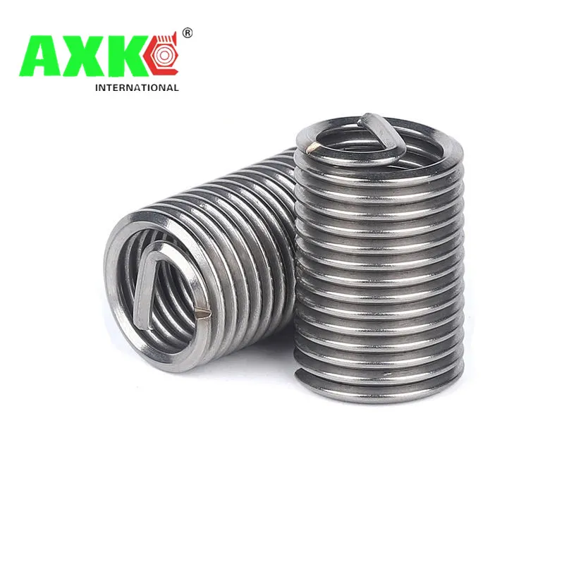 

AXK 100 шт. M2 * 0,4 * 2,5D вставка с проволочной резьбой, винтовая втулка M2, ремонт резьбы с проволочной втулкой из нержавеющей стали