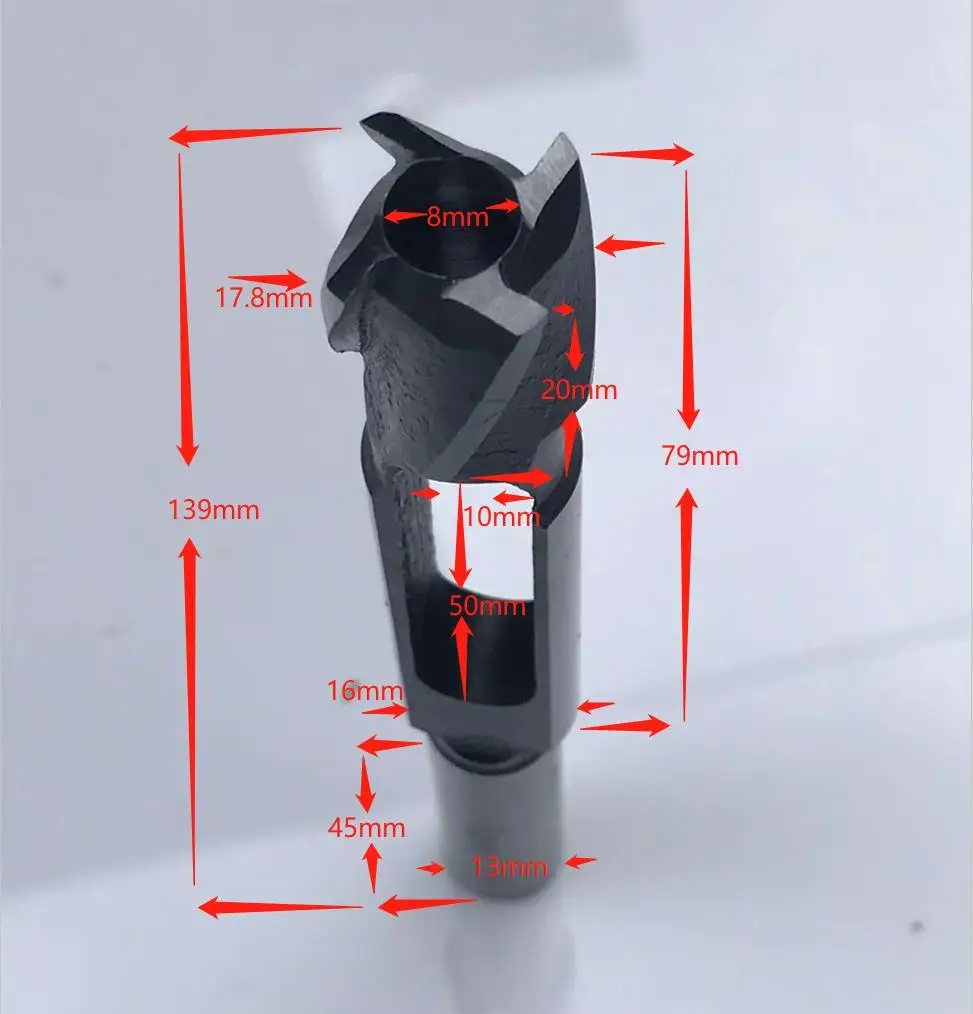 High Quality Tenon Dowel & Plug Cutter Tenon Maker, Tapered Snug Plug Cutters 8mm