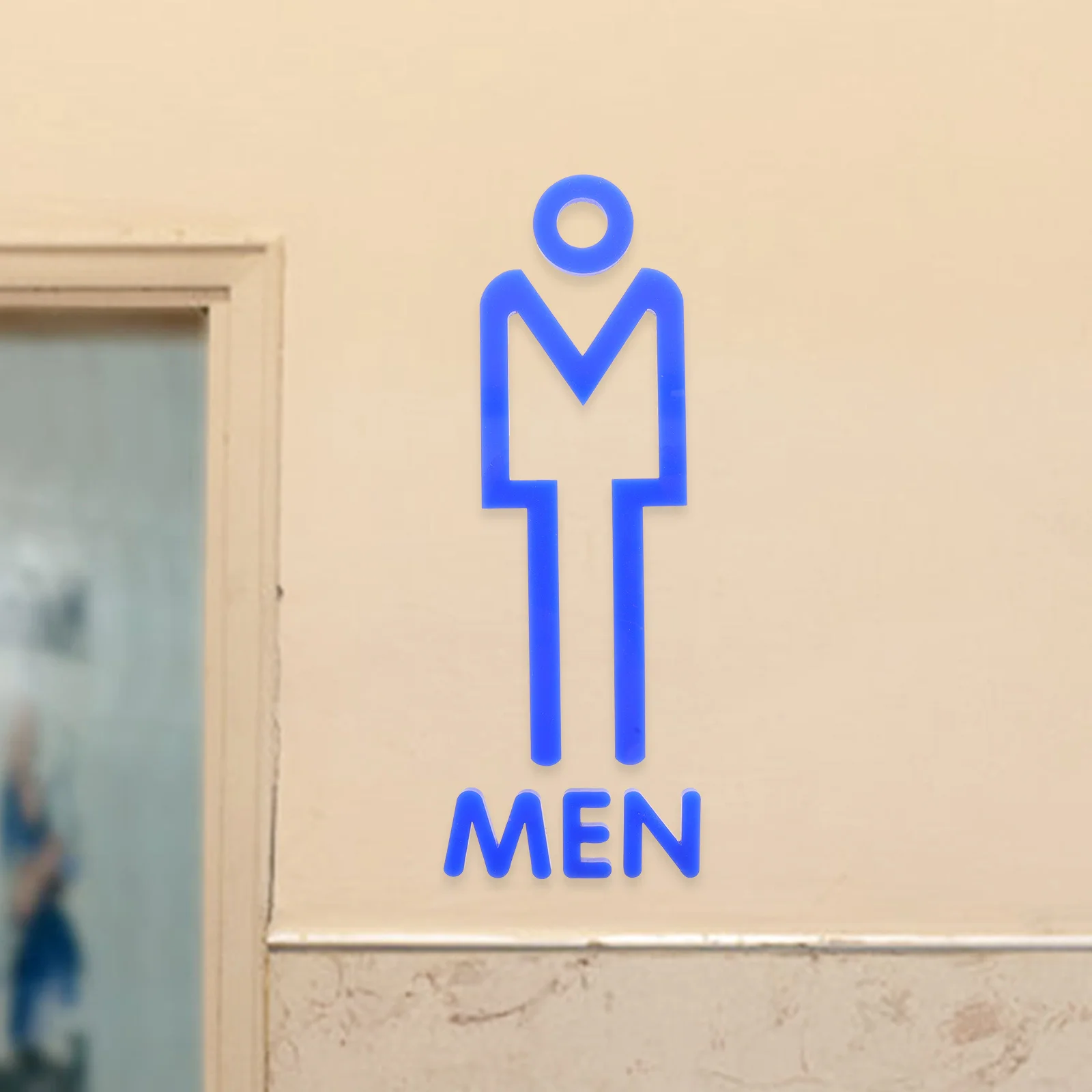

2Pcs Self-Adhesive Acrylic Toilet Sign Bathroom Door Sign Men Women Restroom Identification Bathroom Door Signs