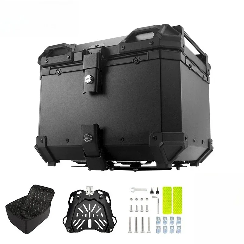 Electric vehicle tail box collection box large capacity motorcycle back box battery car trunk aluminum alloy