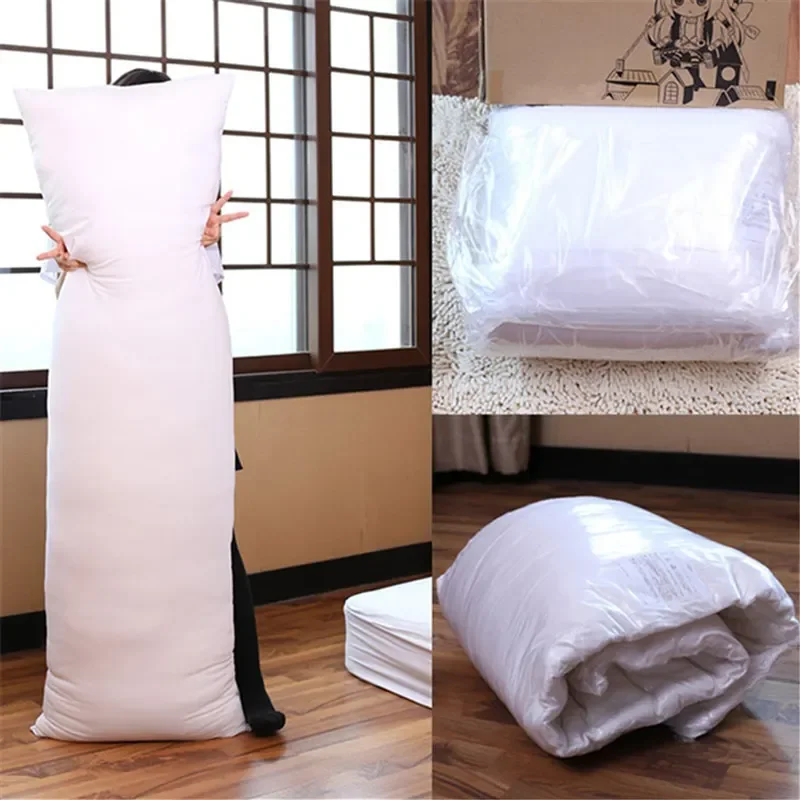 40x120cm White Long Pillow Inner Dakimakura Hugging Body Inner Cushion Pillow Bedroom Bedding Accessories Home Textile 50x160cm