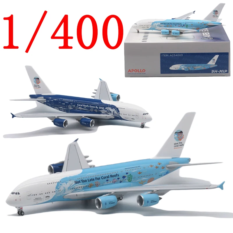 

APOLLO литая под давлением модель из сплава AIRBUS в масштабе 1/400 AIRBUS A380-800 9H-MIP A234003, игра в самолет, игрушечный мальчик, подарочная коробка