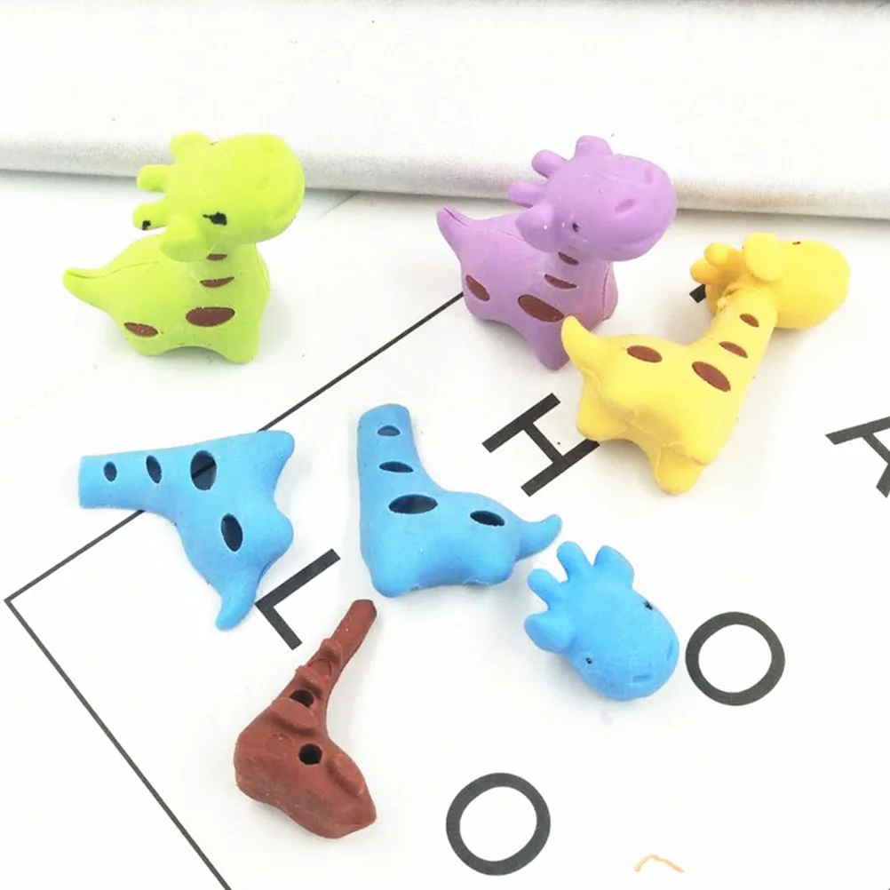 15pcs Penghapus Mini Kartun Jerapah, Hadiah Lucu untuk Anak TK, Penghapus Warna-warni, Hadiah untuk Tas Hadiah