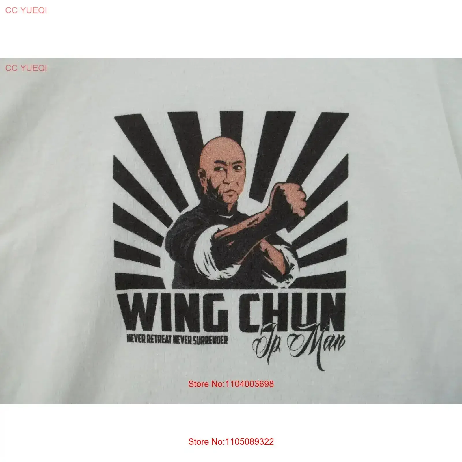 

Wing Chun Never Retreat Surrender Mens White T Shirt Size 4XL vintage Washed homme designer clothes Top For Everyday Wear