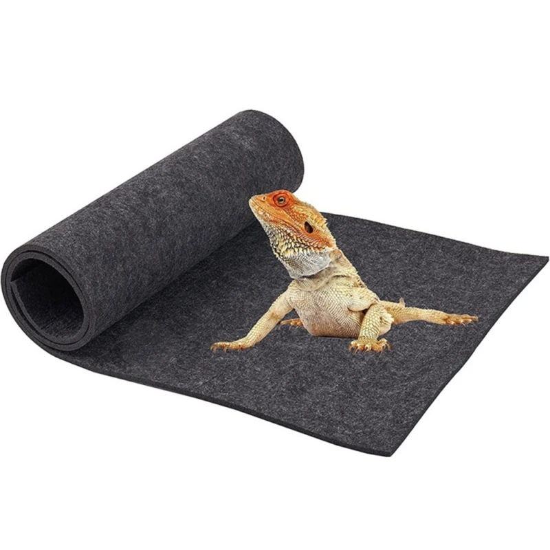 Reptiles Carpet Bearded Dragon Felt Mat for Chameleons Iguanas Customizable Size Dropship