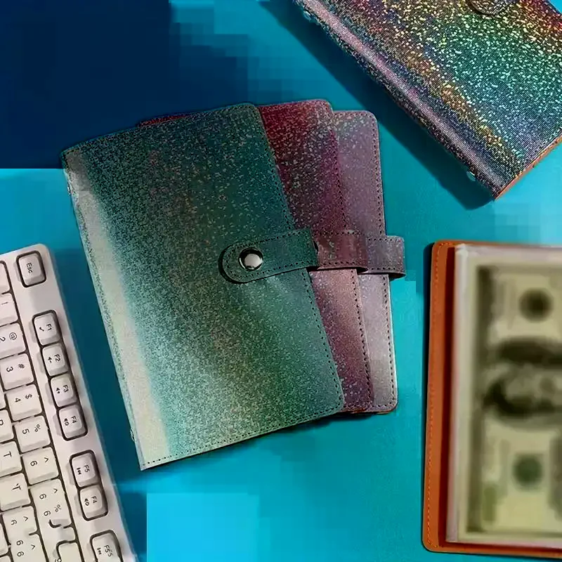 

Portable Budget Planner Binder Soft Leather Cash Envelope Wallet A6 Binder Pockets Money Organizer For Budgeting