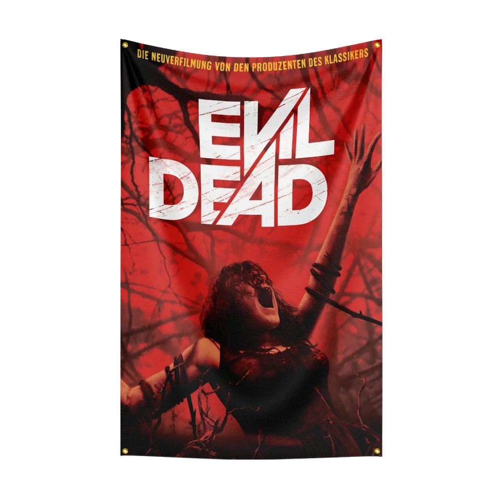 3x5 Ft E-Evil Dead Flag Classic Horror Movie Flag Halloween Wall Hanging Banner Decor Movie Poster