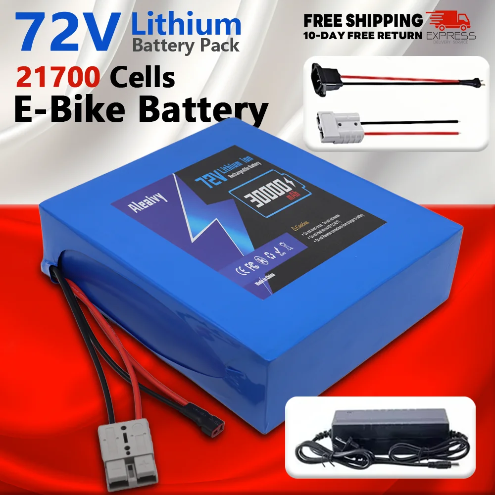 

21700 Cells 72V 30Ah Li-ion Battery Pack 500-2500W Motor for Electric scooter/Bike Bicycle Scooter Motorcycle with 5A Charger