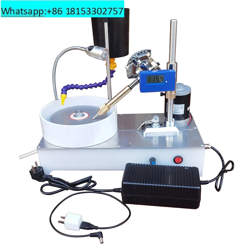 2800RPM Gemstone Grinding Faceting Machine Faceted Jewelry Polishing Machine Polisher Flat Grinder Lapidary Machine 120W