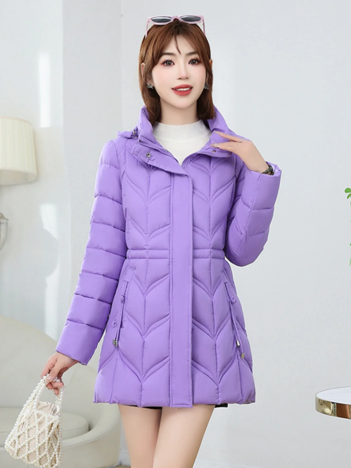 

Модная зимняя хлопковая куртка для женщин: приталенная, теплая, для женщин среднего возраста, стильная, трендовая, хлопковая одежда для мам