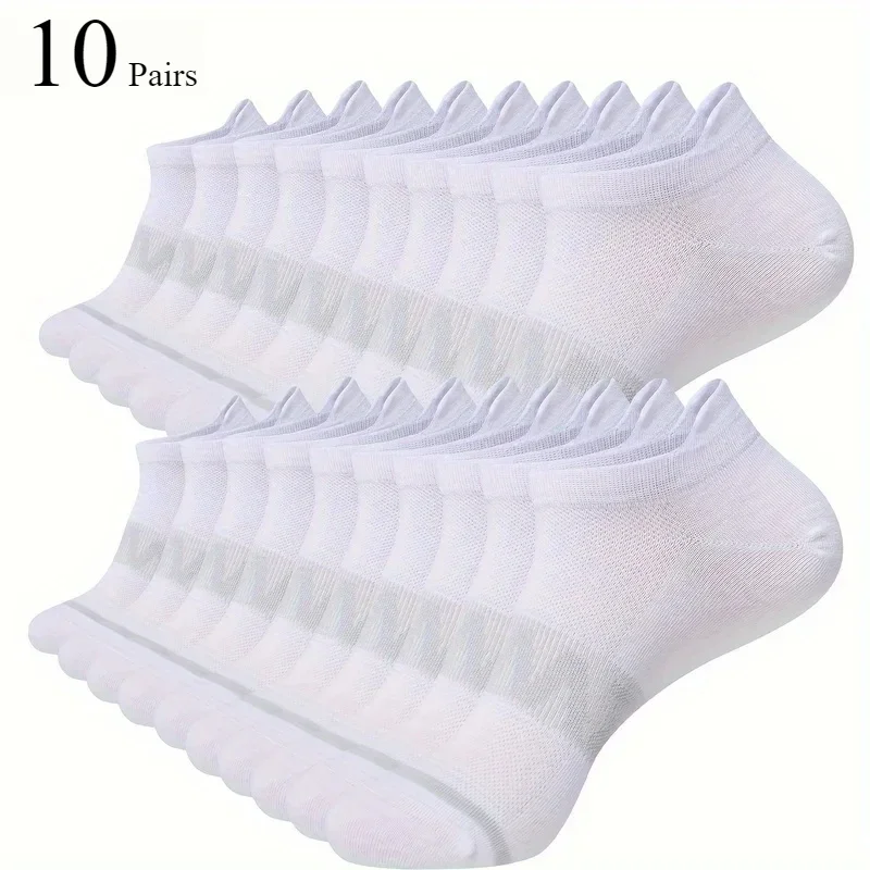 

10/20 пар носков, мужские короткие носки, впитывающие пот и озорные спортивные носки для баскетбола/бега, мужские носки с дышащей сеткой