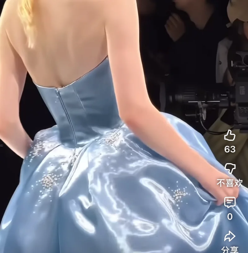 Customized Sky Blue Lace Formal Dress Strapless Rhinestone Side Slit for Party Cocktail Special Occasion Wedding Wear woman