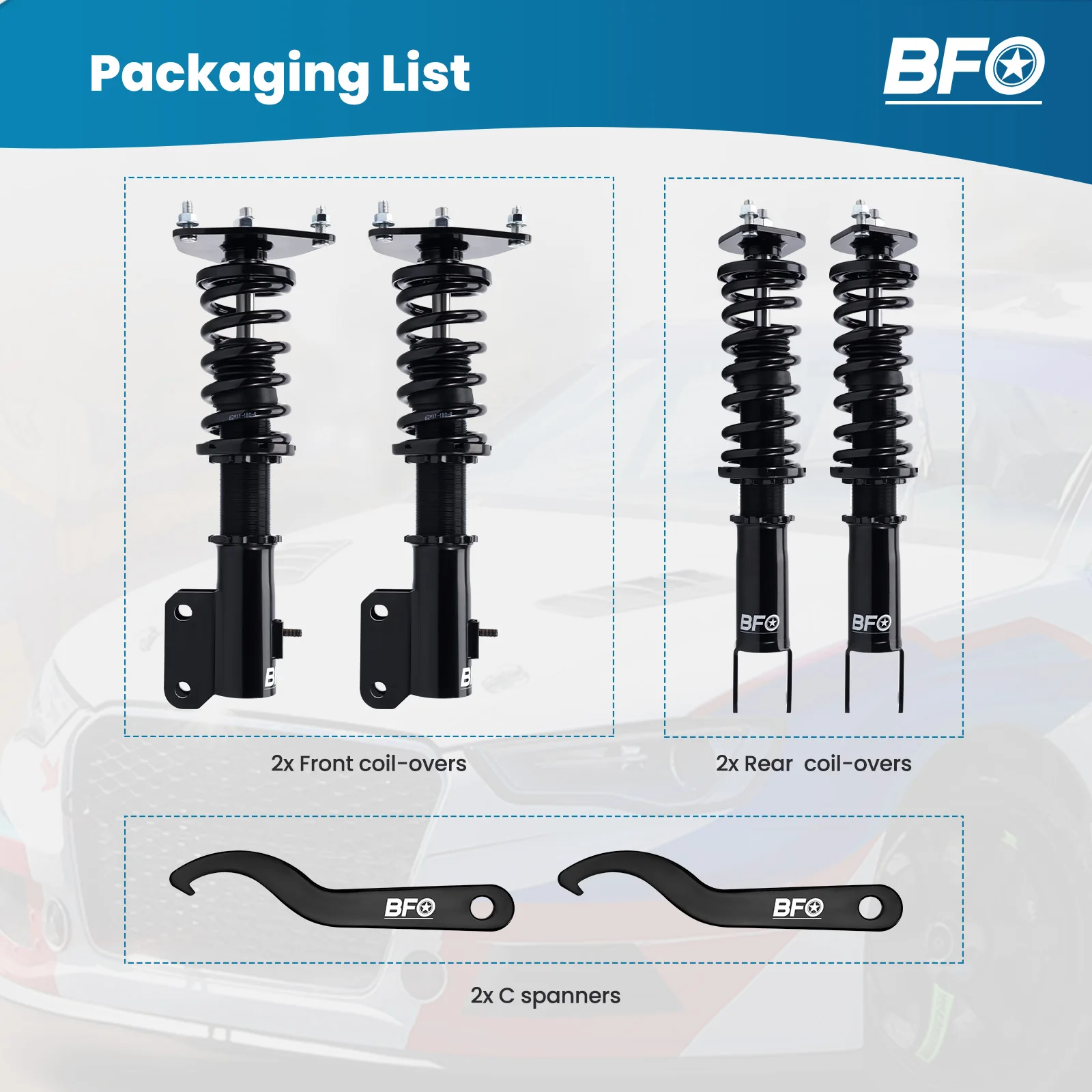 Twin-tube  Coilovers, Suspension Struts For Mitsubishi Lancer Evolution Evo IX CT9A Wagon 2005-2007