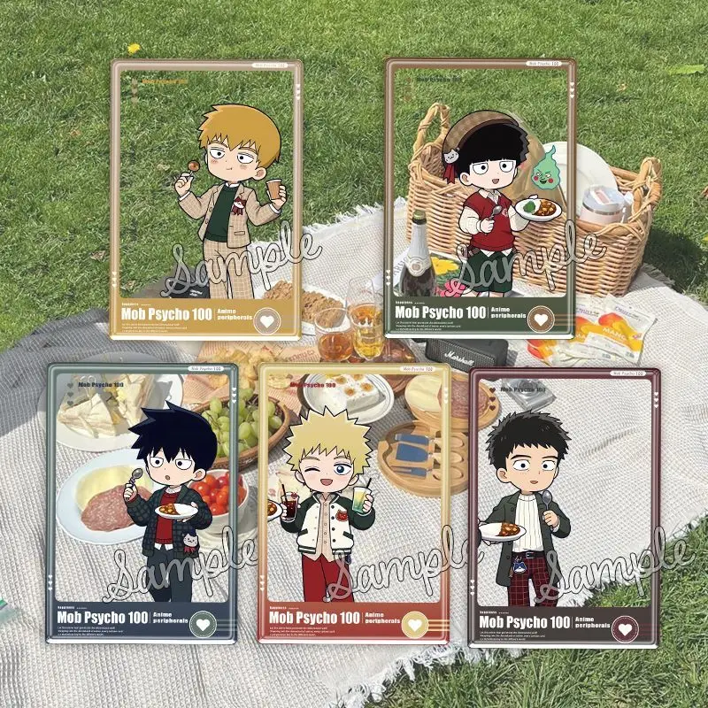 

Аниме Mobu Saiko Hyaku Mob Psycho 100 Kageyama Shigeo Reigen Arataka Акриловая прозрачная подвеска в виде карты Подарок на Хэллоуин