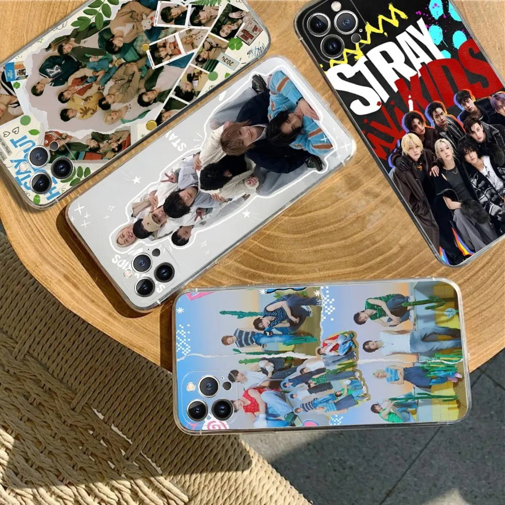 Kpop S-Stray K-Kids Phone Case For IPhone 16 15 14 13 12 Mini 11 Pro XS Max X XR SE 6 7 8 Plus Soft Silicone Cover