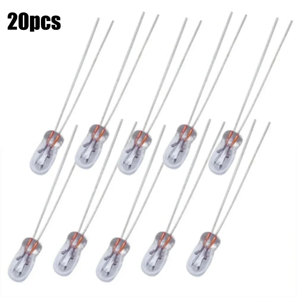 20pcs Miniature 3mm 12V Lamp Light Bulb Incandescent Filament T3 Halogen Bulb Quartz Transparent Glass  Side Indicator Lights