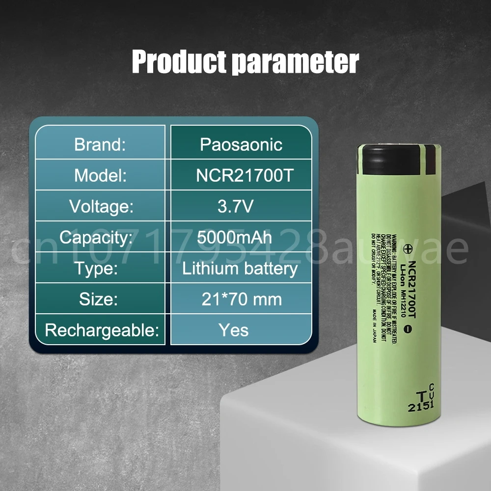 NCR21700T 3.7V 5000mah Lithium Battery Rechargeable, for Y Medical Instruments Can Be Assembled Power Battery