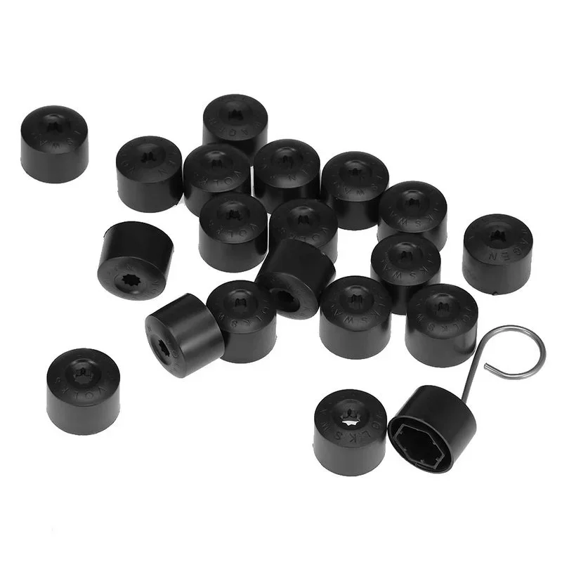 20pcs 17mm Wheel Bolt Lug Nut Cover Cap for VW Audi Golf SKODA Passat Decorative Tyre Head Hub Screw with Removal Tool 1K0601173