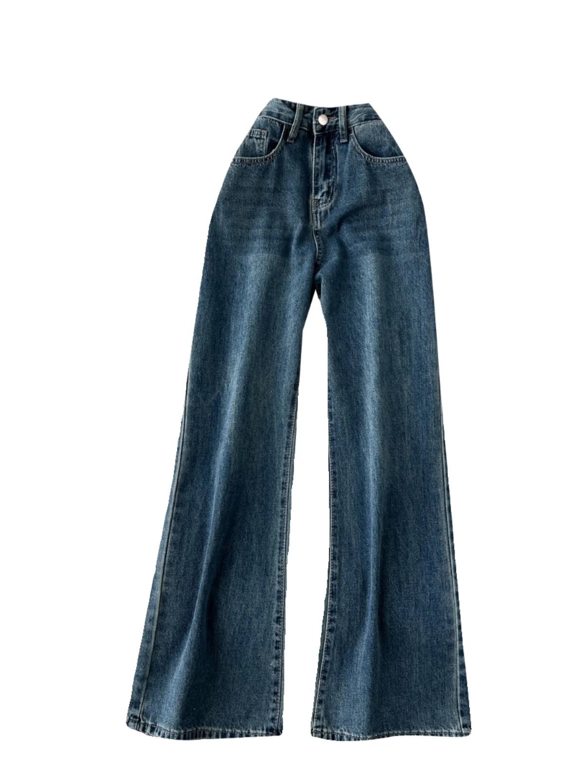 

Classic High Waist Slimming High American Retro Denim Jeans Women's Straight Leg Wide Leg Pants Long Trousers Faionable