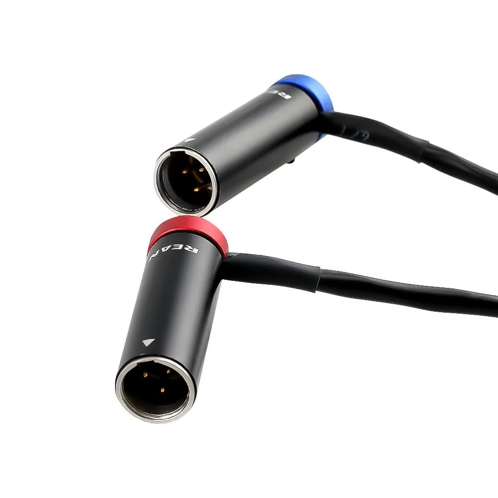 3.5mm TRS to Dual TA3M Y Splitter Cable Low Profile Mini XLR 3 Pin Breakout Audio Cable for RØDE Wireless GO II Canon C70 45cm