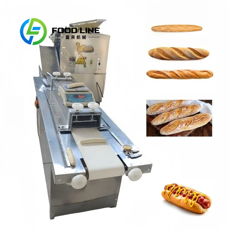 New Electric Bakery Bread Shaping Machine for Hot Dogs Baguette Toast Dough Molder High Productivity