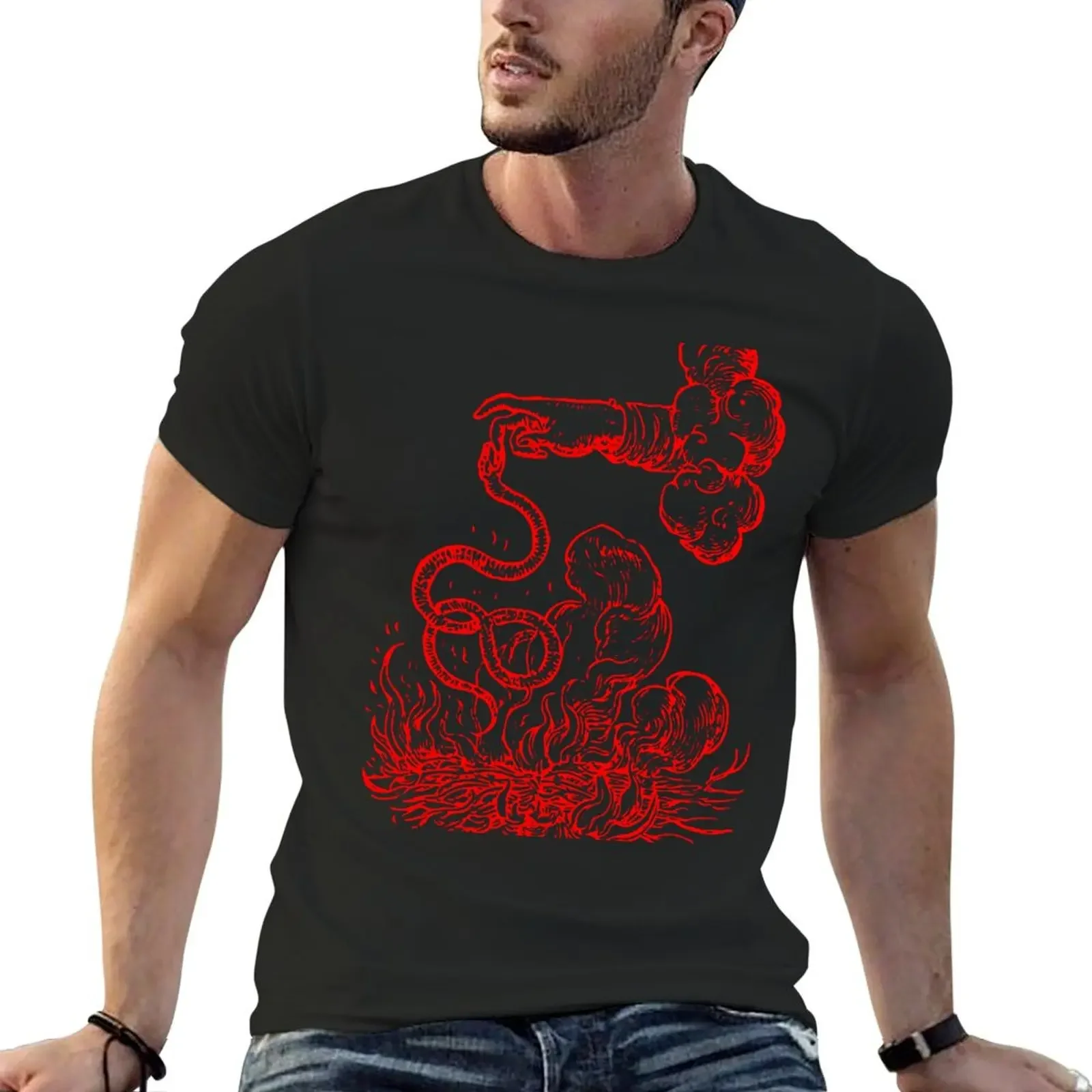 The Snake (RED) - Devises Héro?ques T-Shirt heavyweights summer tops t shirts for men pack