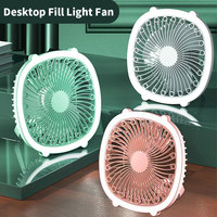 3-Speed Ceiling Fan Light Desktop Electric Fan Home USB Rechargeable LED Fill Light Wall Hanging Portable Camping Tent Lamp