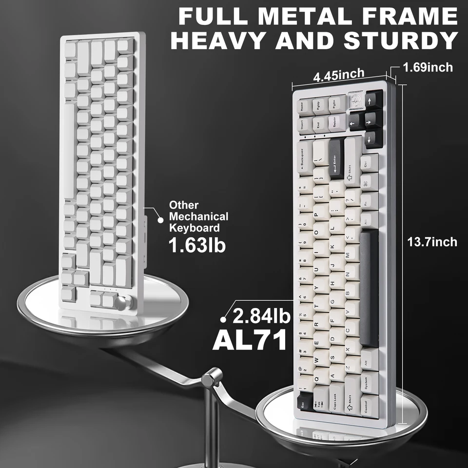 【新品同様】YUNZII AL71 アルミメカニカルキーボード 動作確認済み YUNZII AL71 Full Aluminum Mechanical Keyboard – YUNZII KEYBOARD