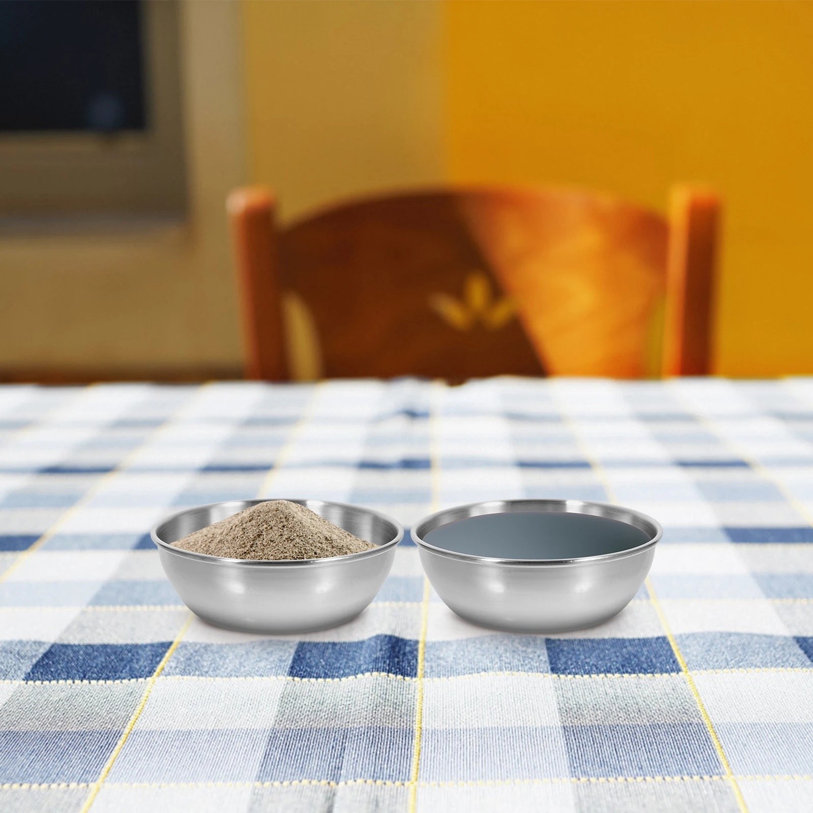 

4 шт., посуда для приправ из нержавеющей стали, миски для соуса, тарелки для закусок, мерные чашки, посуда с круглым вкусом, широкое смешивание