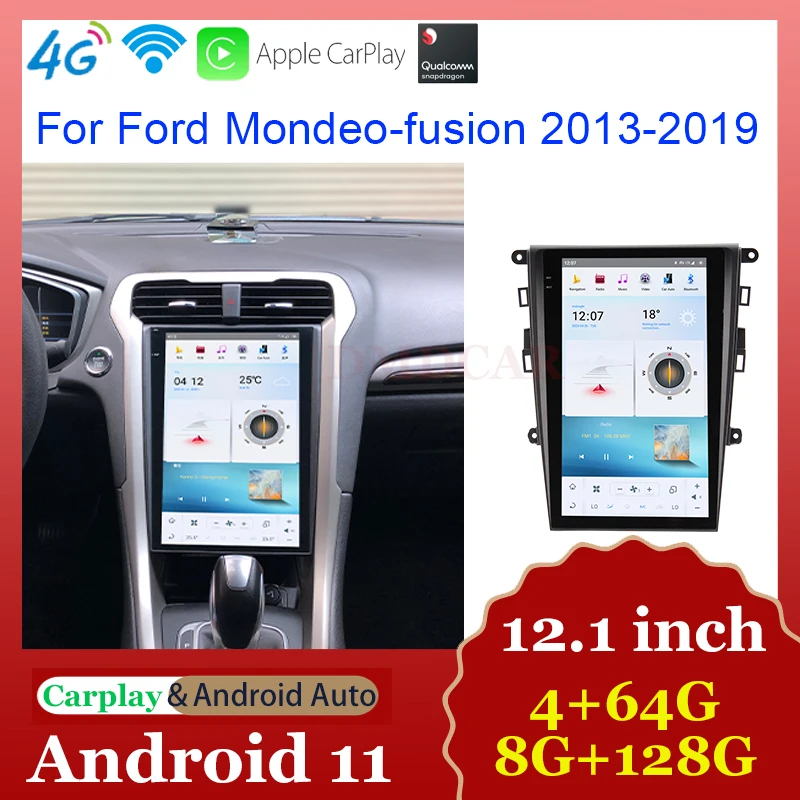 

Car Multimedia Player LCD Touch Screen For Ford Mondeo Fusion MK5 2013-2019 GPS Navigation Stereo Carplay AndroidAuto Android