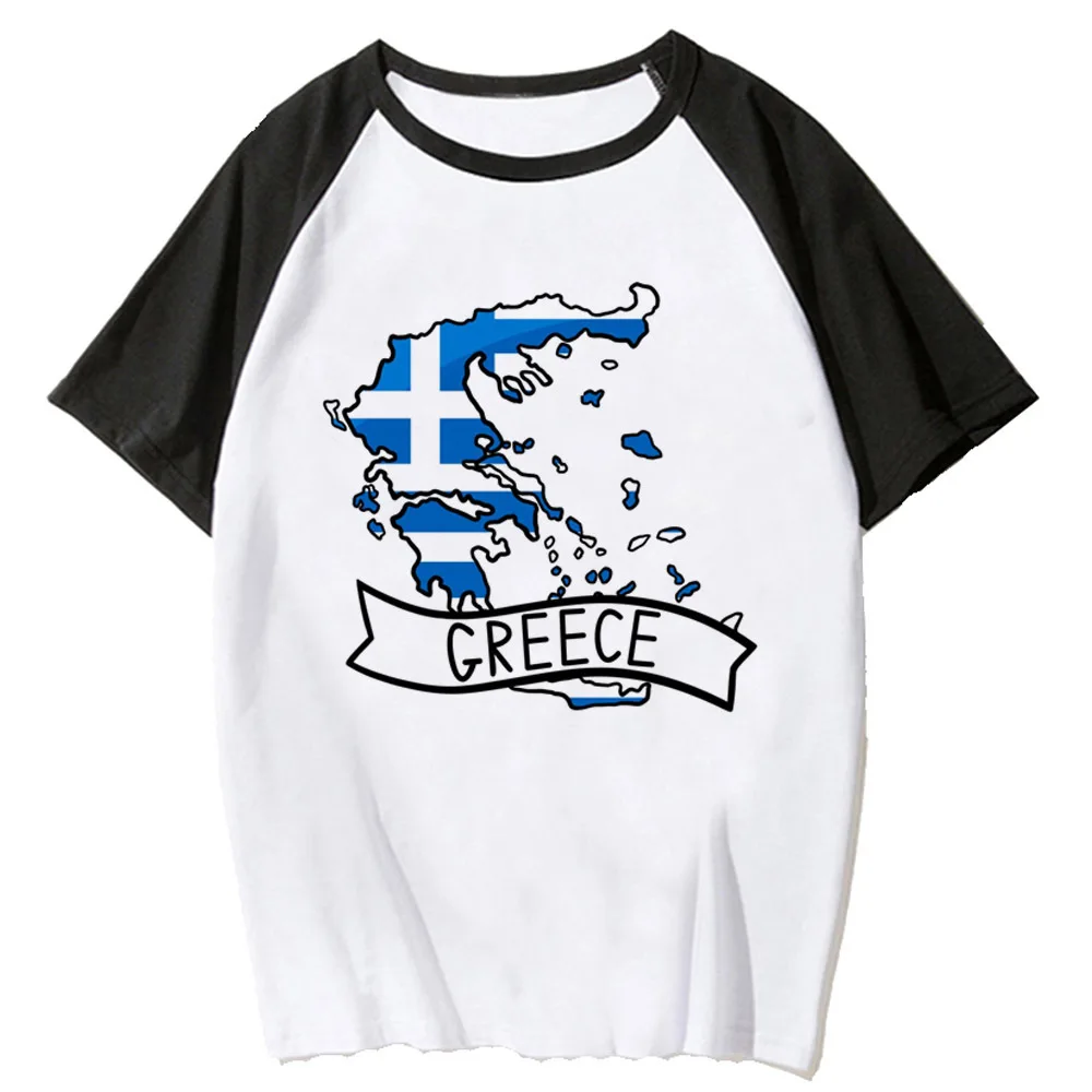 Greece t shirt women modern style t shirt female manga y2k designer clothes