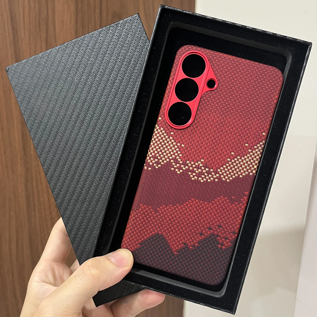 

Luxury Aramid Genuine Carbon Fiber Ultra-light Phone Case for Samsung Galaxy S25 Ultra Plus for MagSafe Shockproof Protect Cover