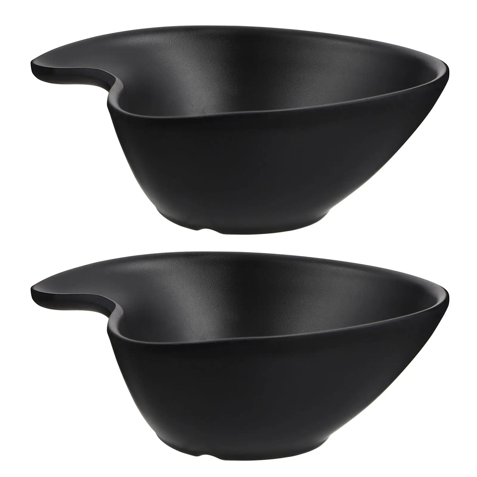 

2Pcs Melamine Sauce Dishes Seasoning Bowls for Restaurant Kitchen Home Use Leakproof Non Slip Bottom Dip Containers Condiment