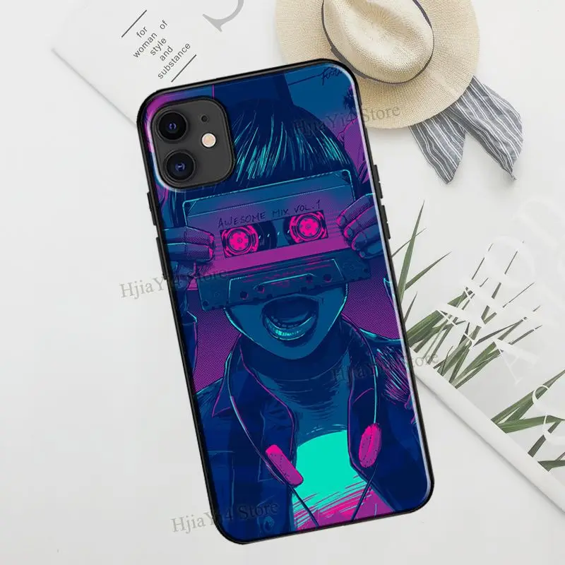 Synthwave 80's Retro Art TPU Case For iPhone XR X XS Max Plus 13 Pro 12 mini 11 14 15 16 Pro Max Coque Capa