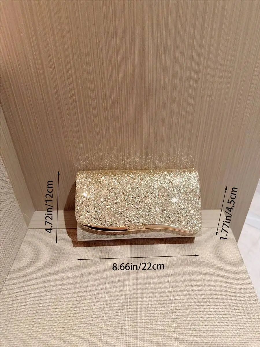 

Shiny Glitter Envelope Clutch Bag For Evening Party Wedding Prom