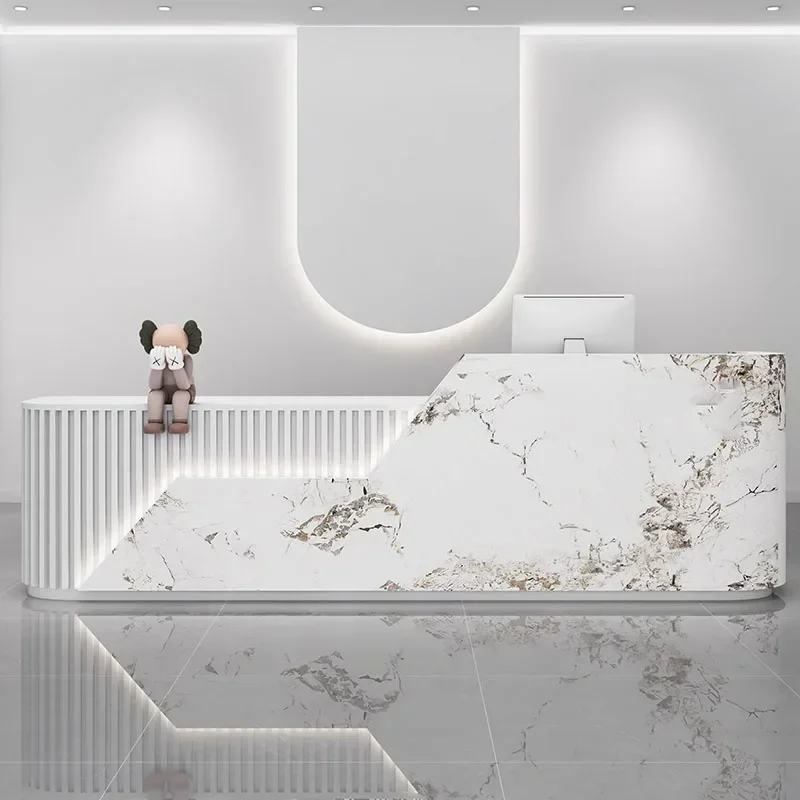 تصميم مكتب الاستقبال منبر مكتب الجبهة المنبر تسجيل البيع بالتجزئة متجر مكافحة الخروج فندق Mostrador أثاث ما بعد الحداثة