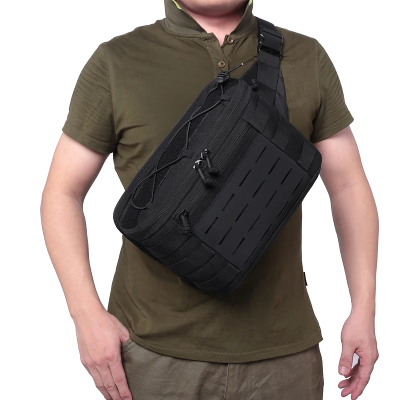 Groot Heuptasje Voor Mannen Dames, Tactical Heuptaille Tas Met Riem Past 7.9 Inch Tablet, Sling Crossbody Tas Met Verstelbare Riem