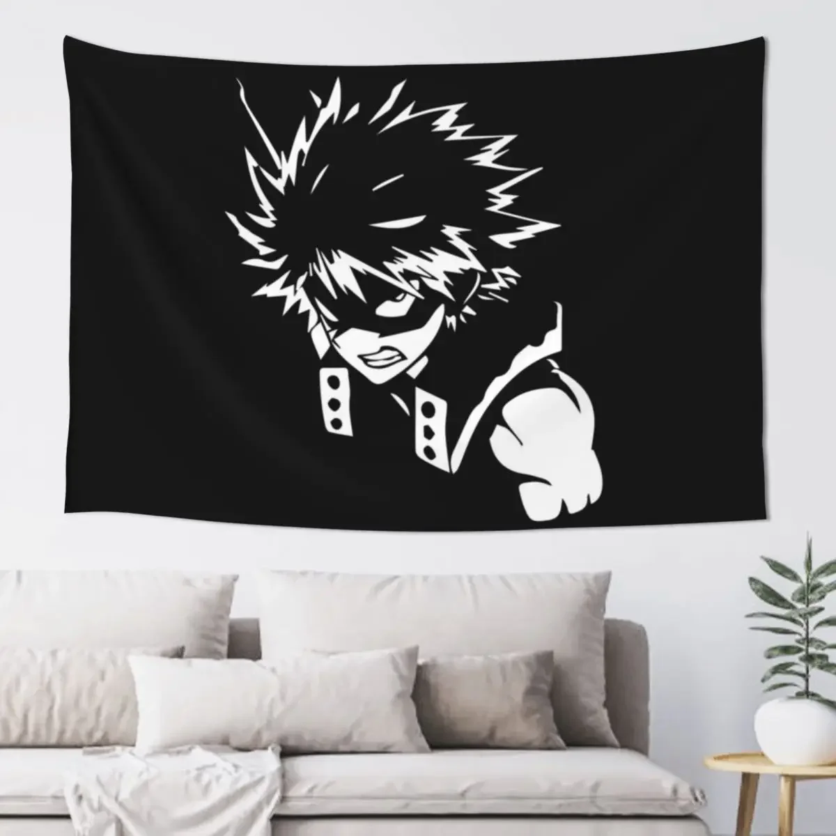 Katsuki Bakugo - Kacchan Anime Fan Art Tapestry Bedroom Organization And Decoration Room Decor Room Decor For Girls Tapestry