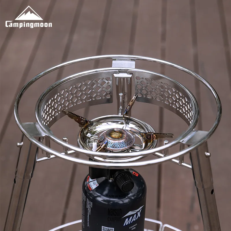 

CAMPINGMOON GEF-28 Набор из 2 предметов: противень из нержавеющей стали Scott и ветрозащитный экран для печи с сетчатой рамой, аксессуары для приготовления пищи на открытом воздухе