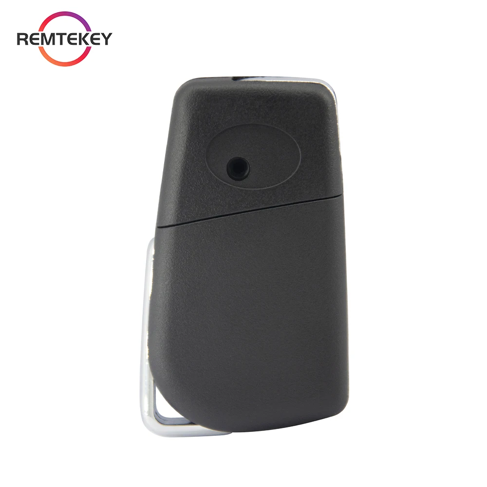 REMTEKEY Folding Remote Car Key Shell Case 3/4 Buttons VA2/TOY43/TOY48 Blade for Toyota Hilux Corolla Camry Large Battery Holder