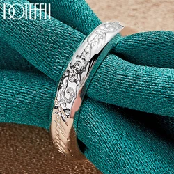 DOTEFFIL 925 Sterling Silver Mageweave Sculpture Ring For Woman Man Wedding Engagement Party Jewelry