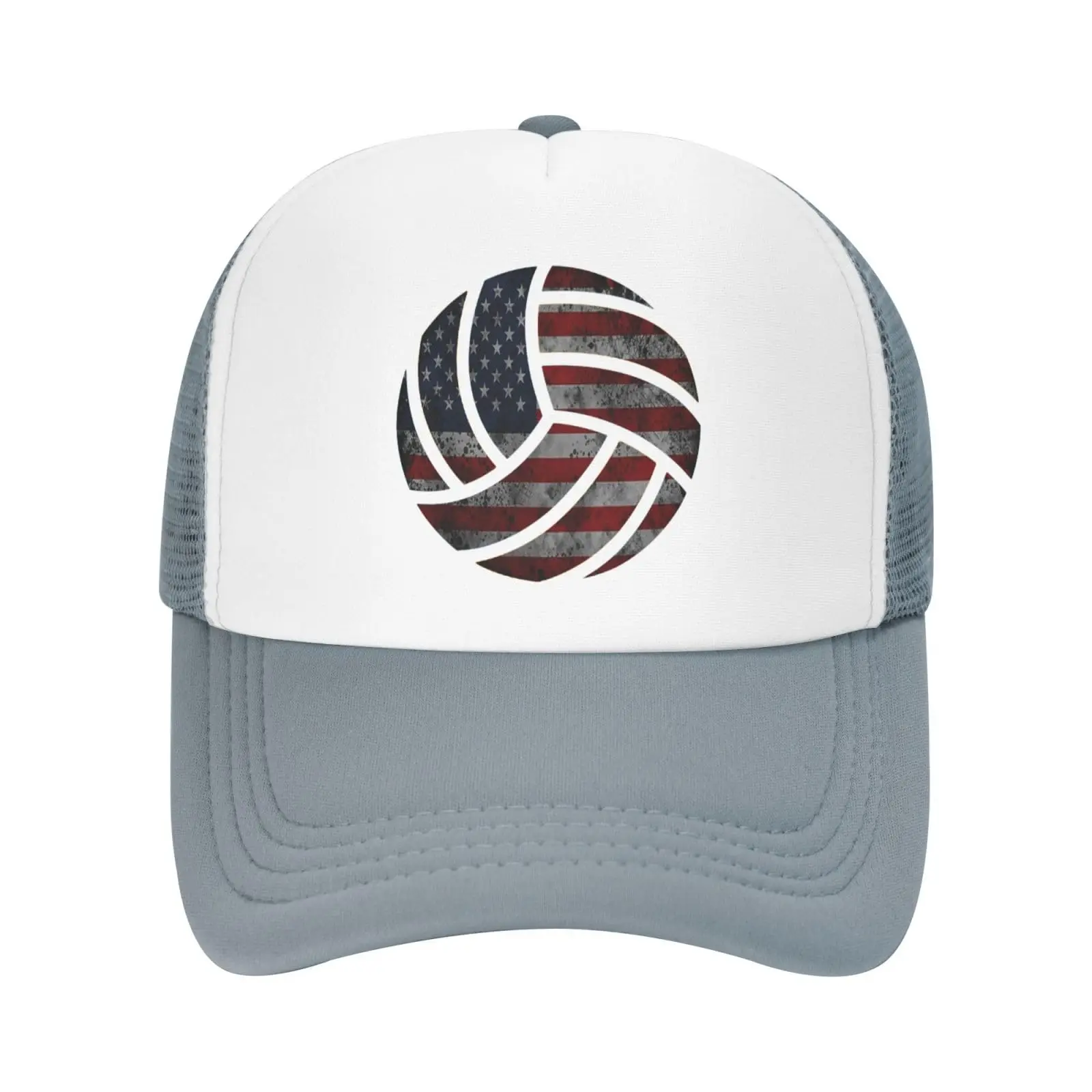 USA Flag Volleyball Stay Stylish and Protected with Our Premium Trucker Hats Perfect for Any Adventure