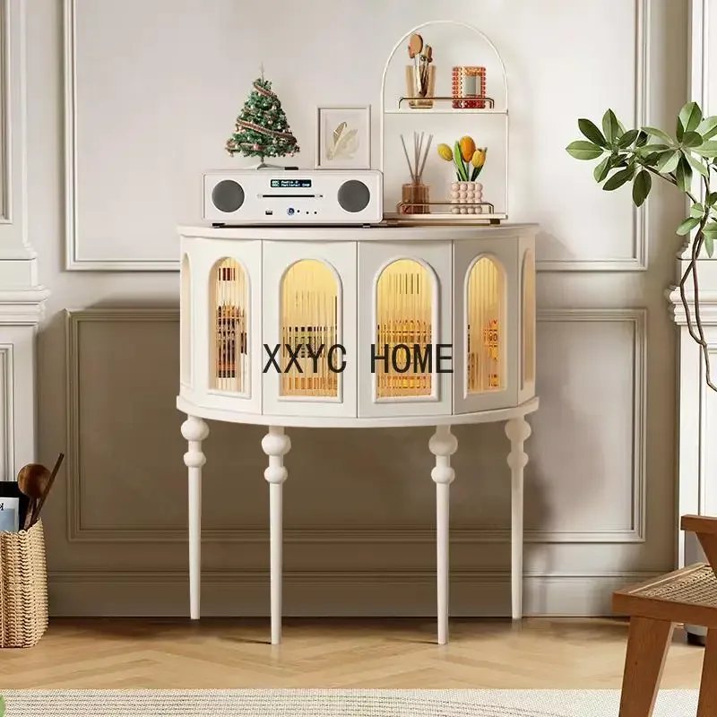 ภาษาฝรั่งเศสคําคอนโซลโมเดิร์น Minimalist ห้องโถงทางเดินห้องนั่งเล่น Curio ครึ่งวงกลมคอนโซลตารางตู้