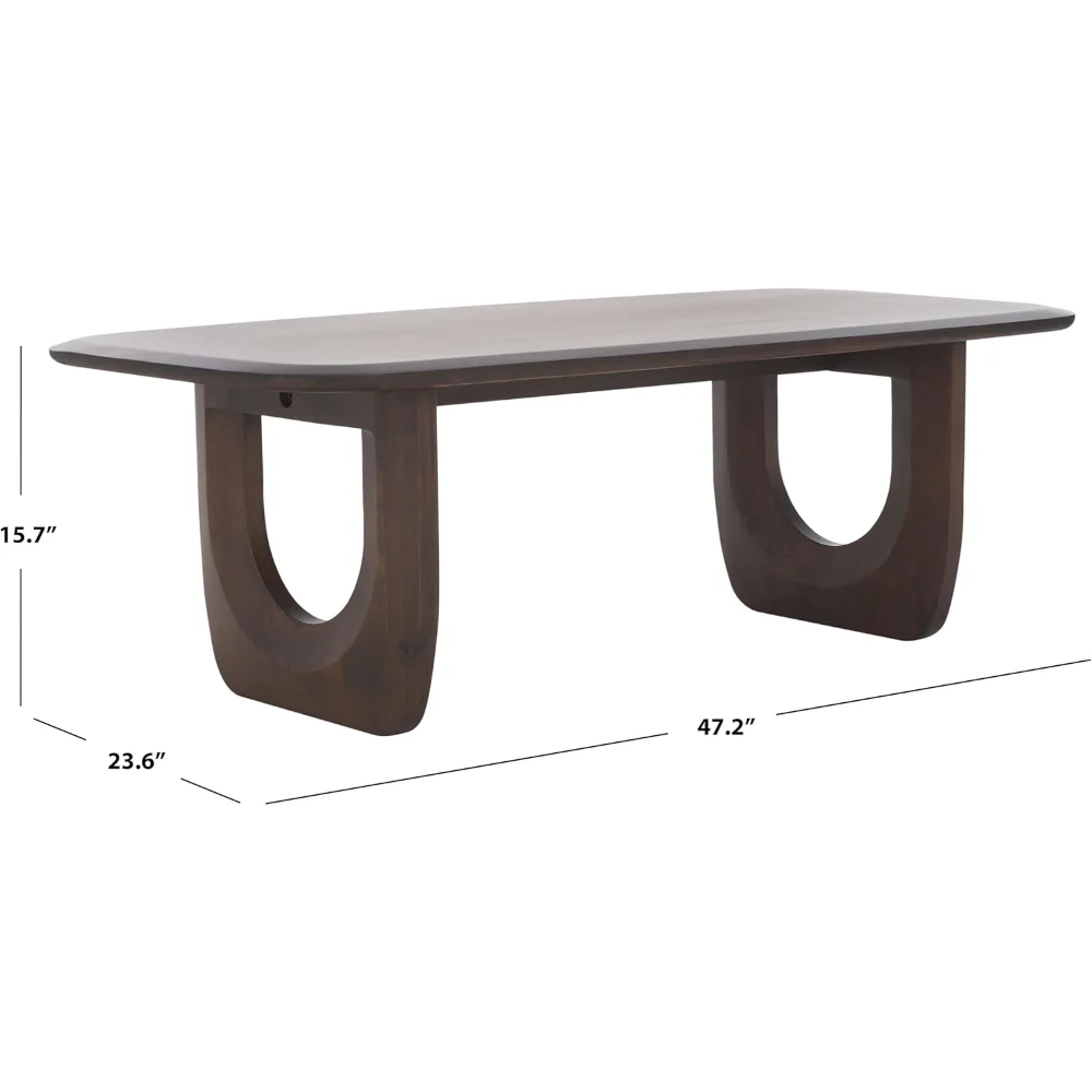 Couture Collection Cassiette Walnut Solid Wood Coffee Table
