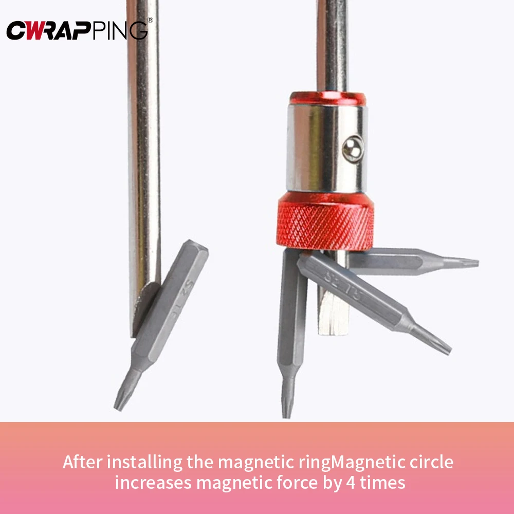 Magnetic Bit Holder Alloy Electric Magnetic Ring Screwdriver Bit Head Holder Anti Corrosion Magnetizer for Car Repair Tools
