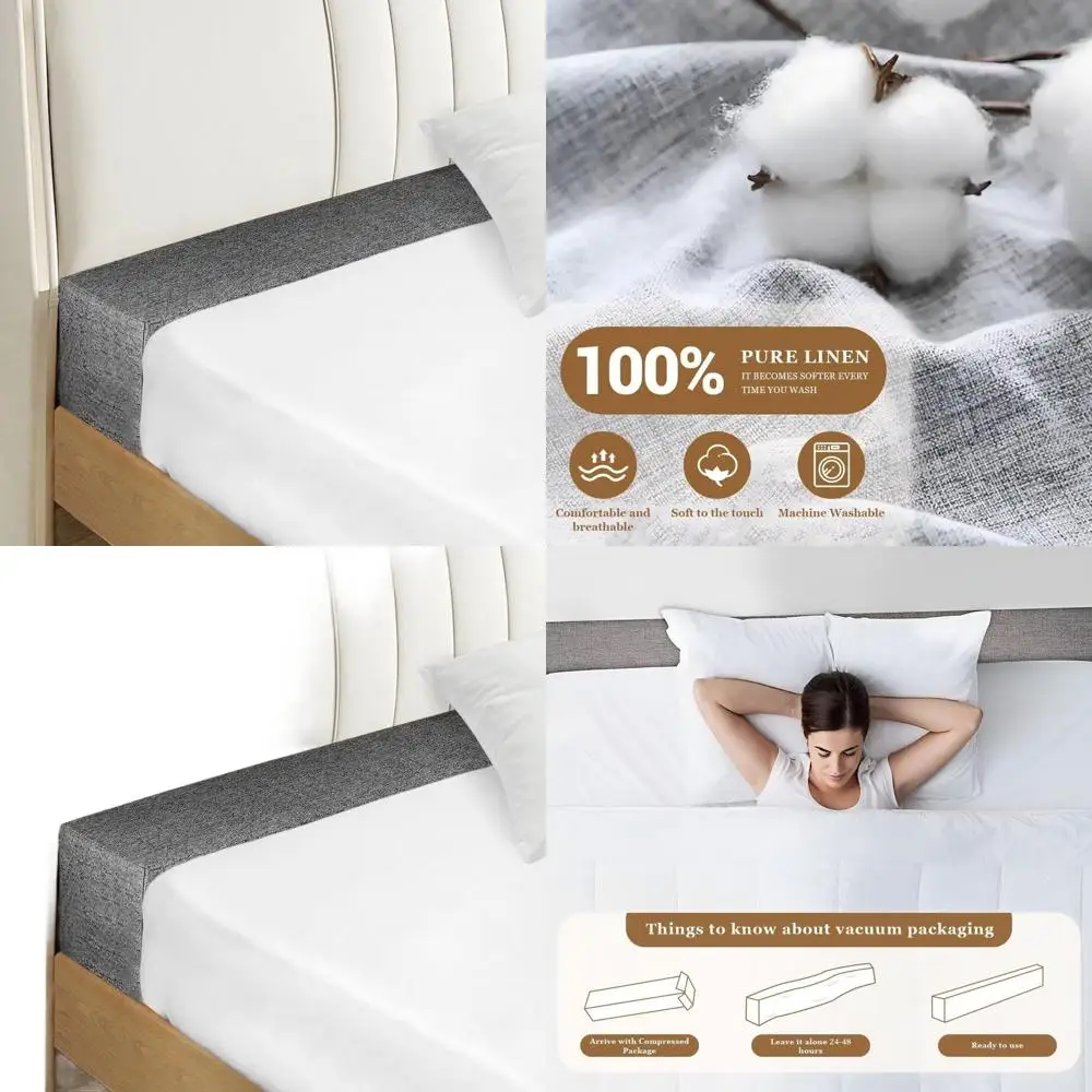 

Full Size High-Density Bed Gap Filler, Removable Cover, Mattress Extender, 72x4x8 Dark Gray