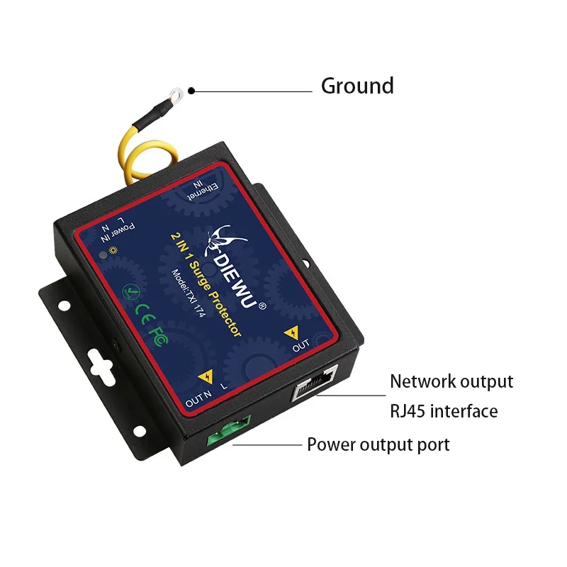 Gigabit Network/power lightning protector signal protector Game  RJ45 switch RJ45 converter Internet Splitter Adapter two-in-one