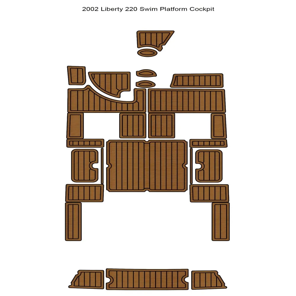 2002 Liberty 220 Swim Platform Cockpit Boat EVA Teak Deck Floor Mat Seadek MarineMat Gatorstep Style Self Adhesive