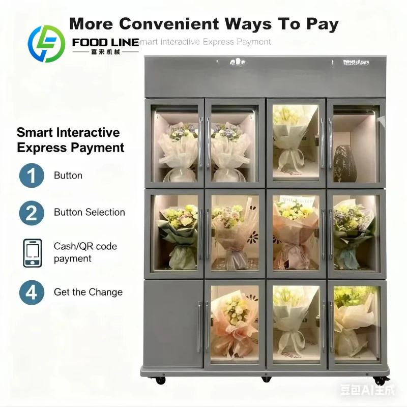 Exclusive offer: flower vending machine, sturdy frame, remote monitoring system