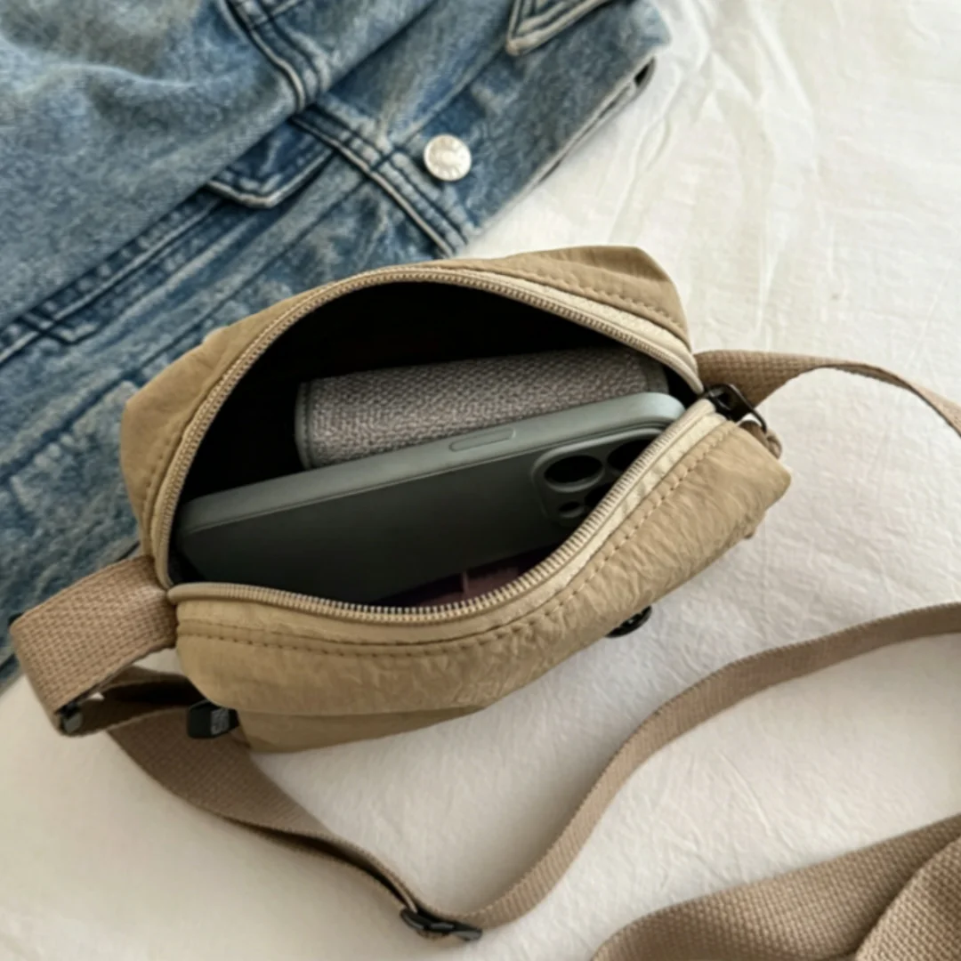 Leichte Damen-Umhängetasche für Pendler, einfache, einfarbige Sport-Hüfttasche, lässige Brusttasche für den täglichen Gebrauch und die Arbeit – Detail 18